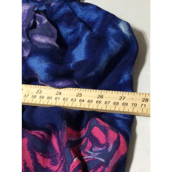 Vintage Ann Taylor Women's Floral Roses Pull On Maxi Skirt Retro Blue Y2K Small - Picture 5 of 13